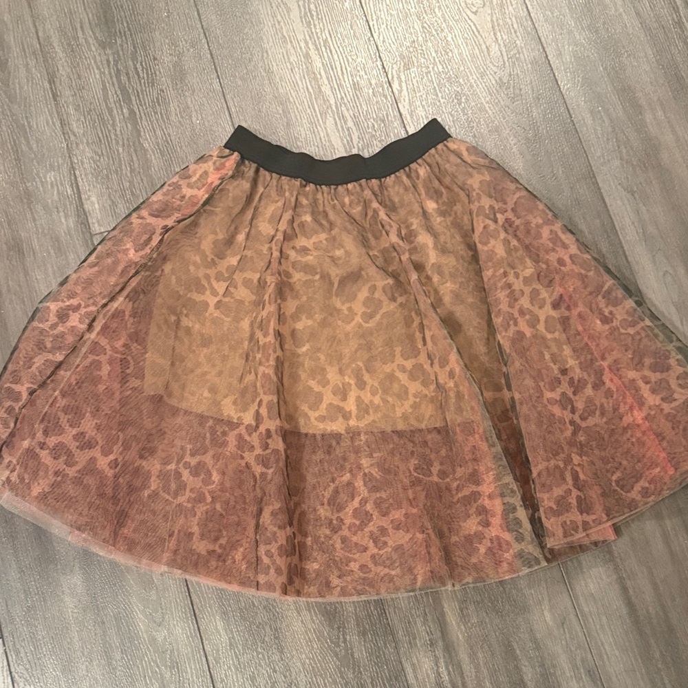 Leopard Print Tulle Skirt